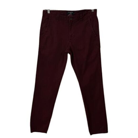 Matchstick Burgundy Slim Pants. Waist is 17.5 laying flat. 28.5 " long - Picture 1 of 5